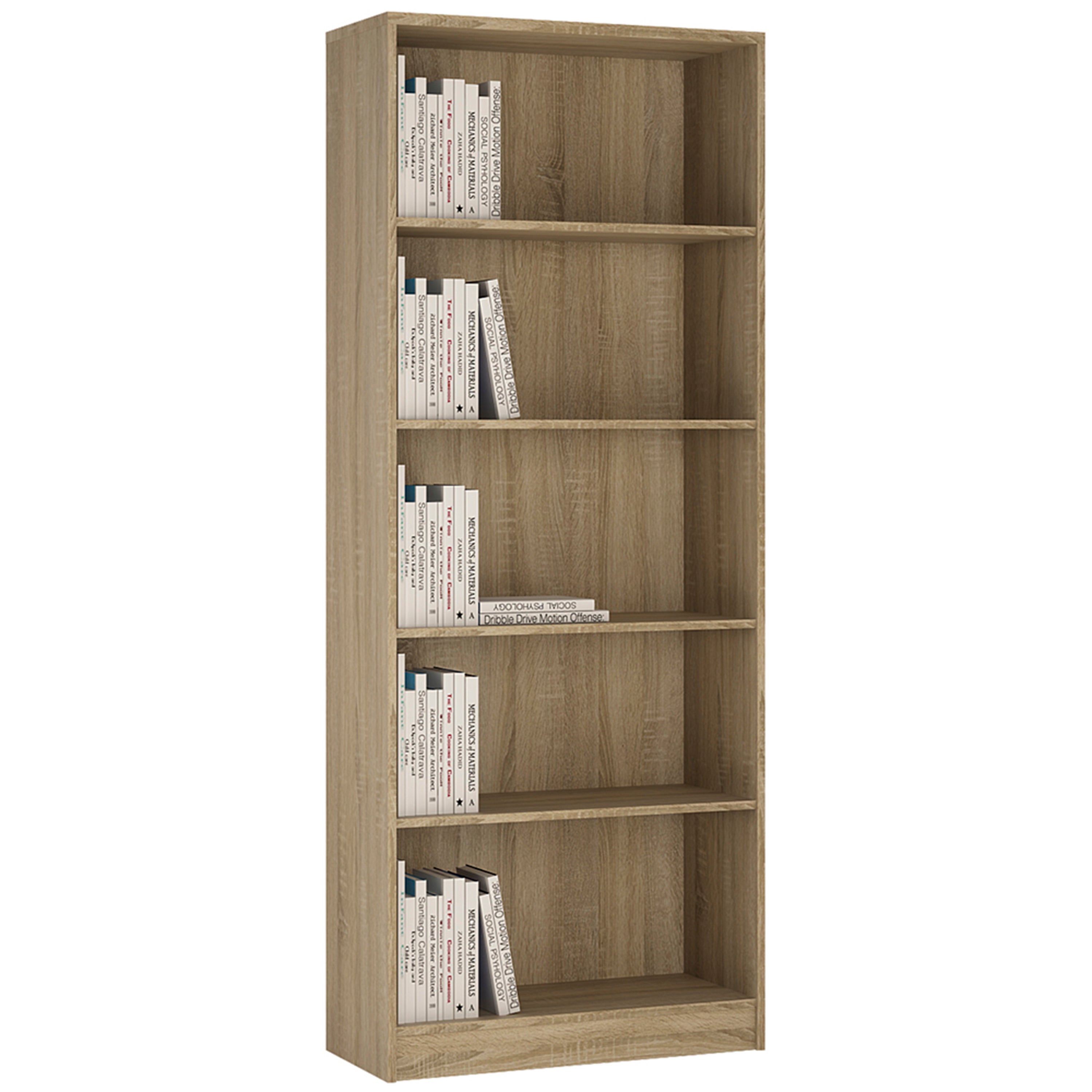 4 You Tall Wide Bookcase in Sonoma Oak