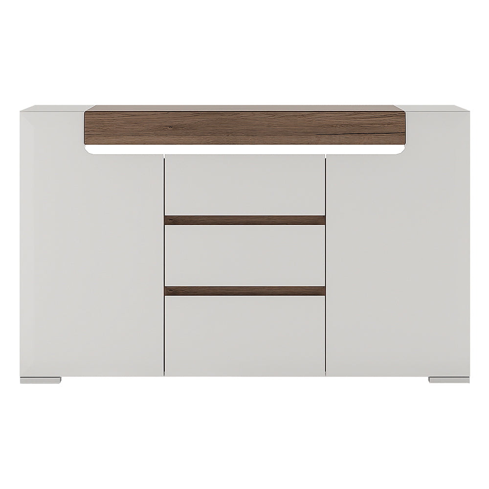 Toronto 2 Door 3 Drawer Sideboard (inc. Plexi Lighting)