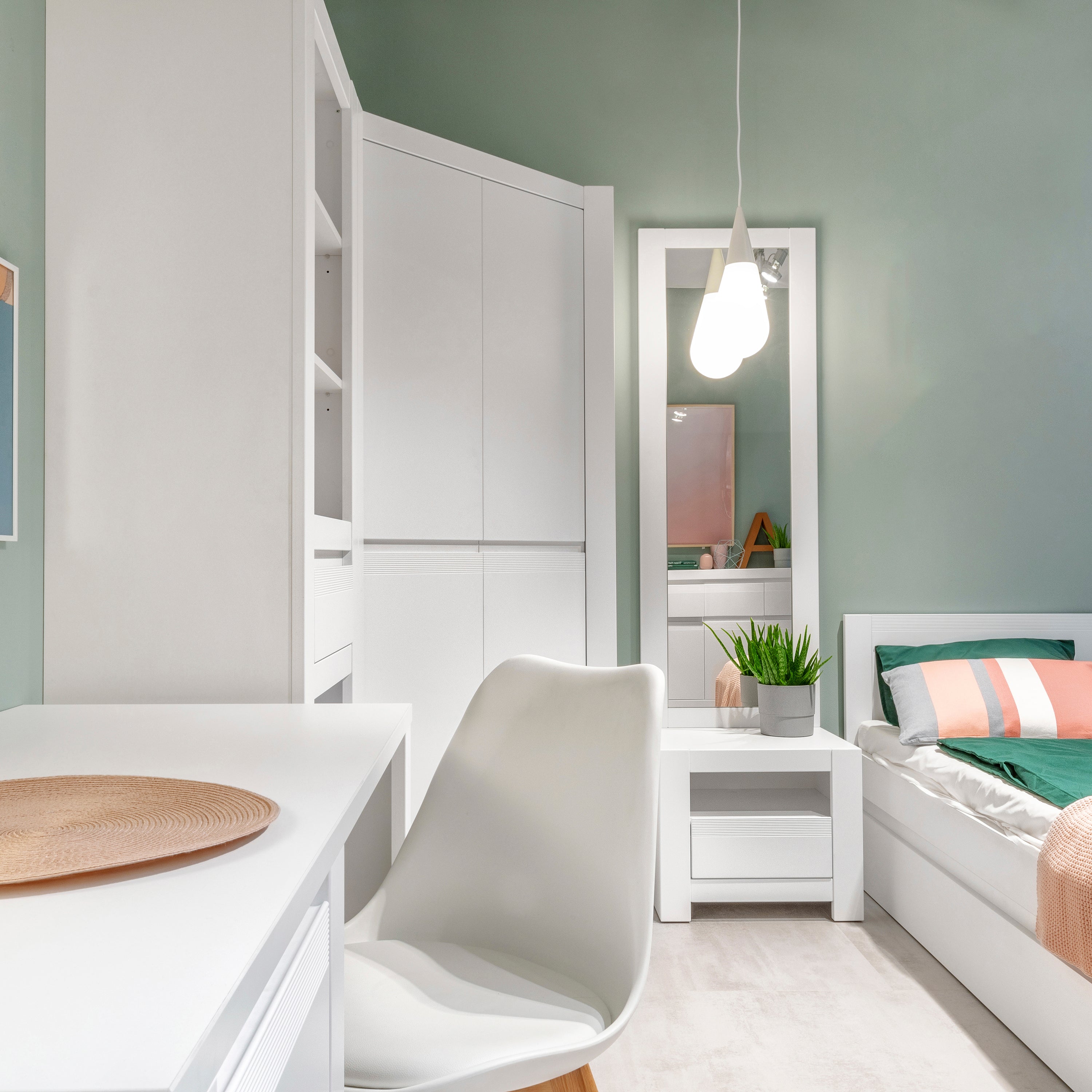 Novi 2 Drawer Bookcase in Alpine White