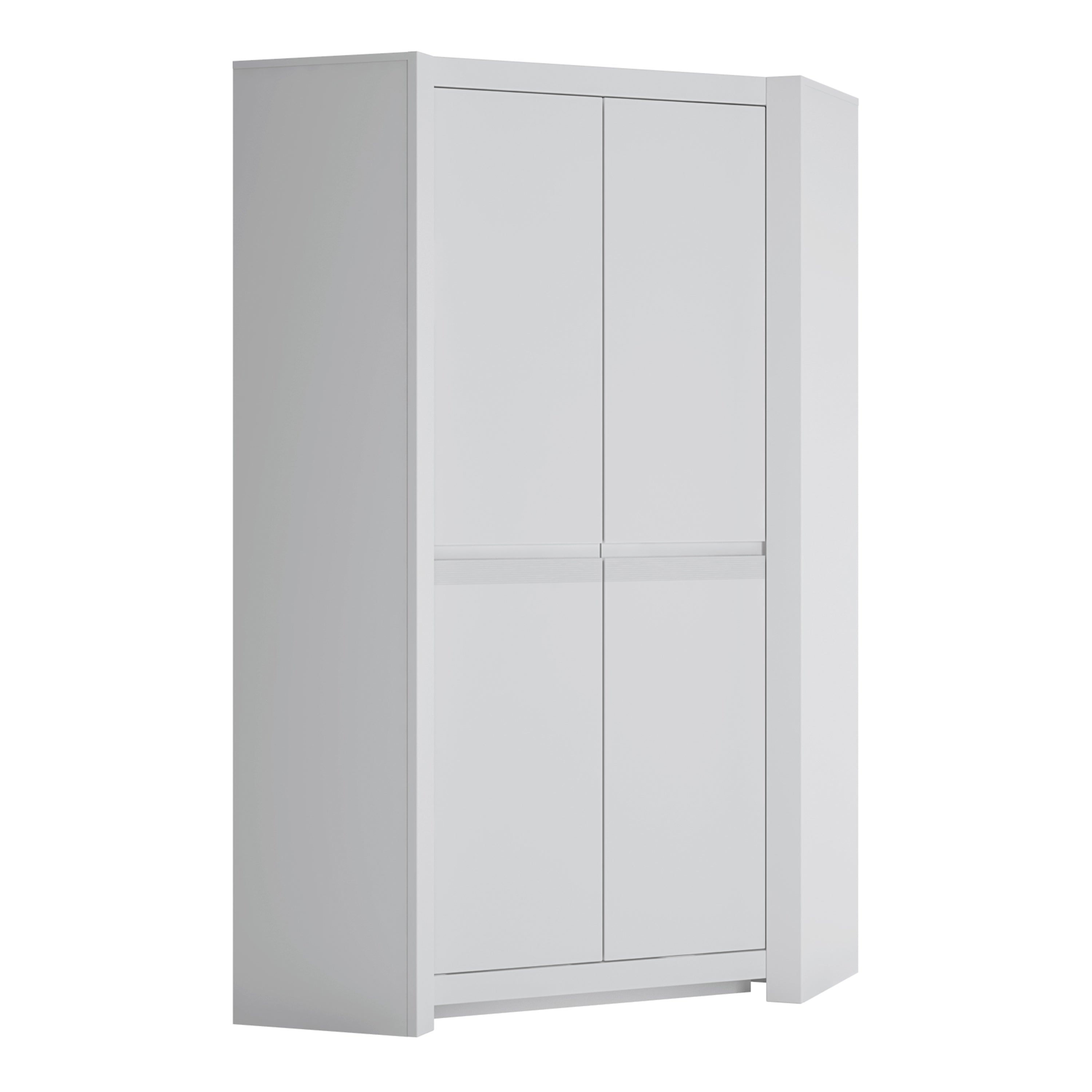 Novi 2 Door Corner Wardrobe in Alpine White