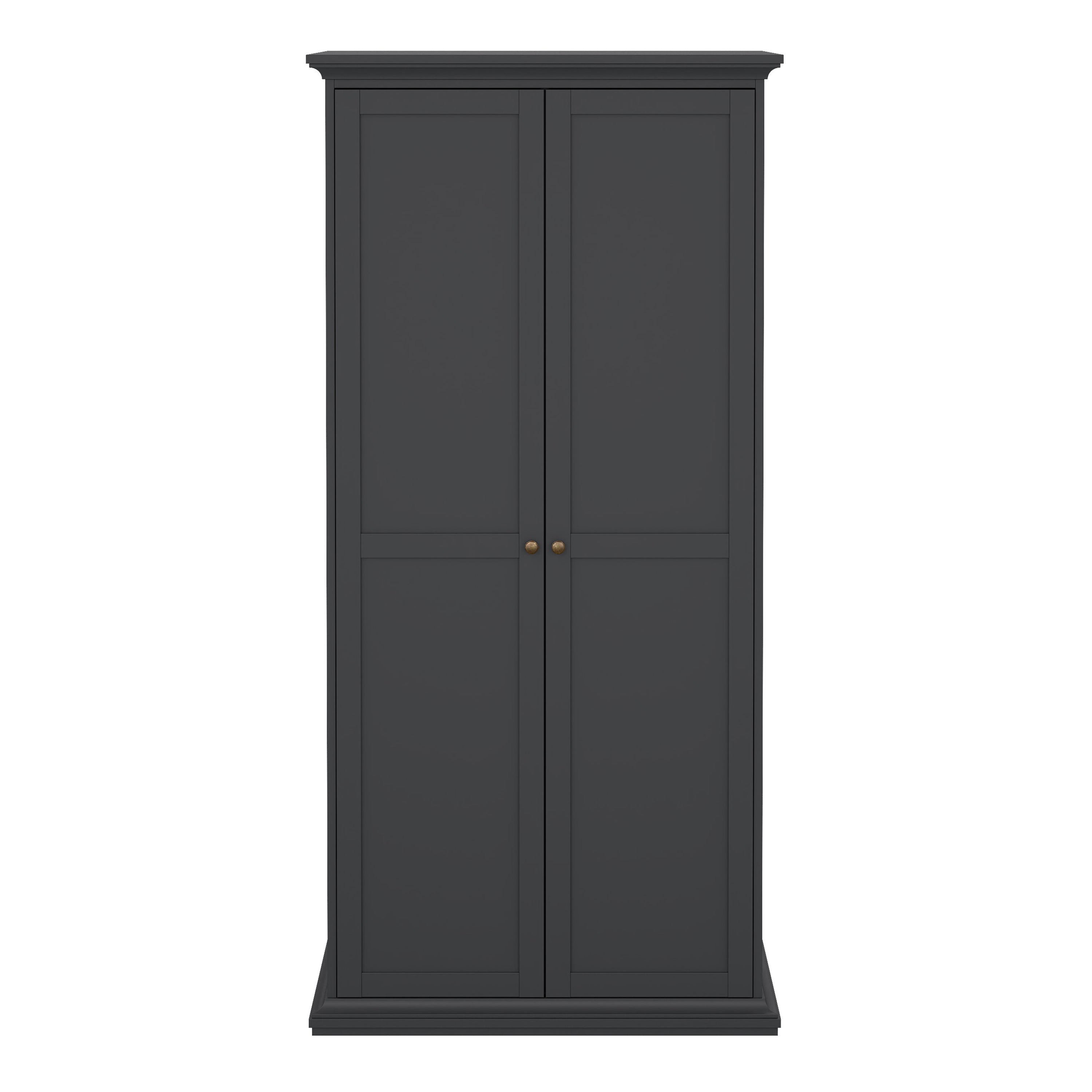 Paris Wardrobe with 2 Doors in Matt Grey