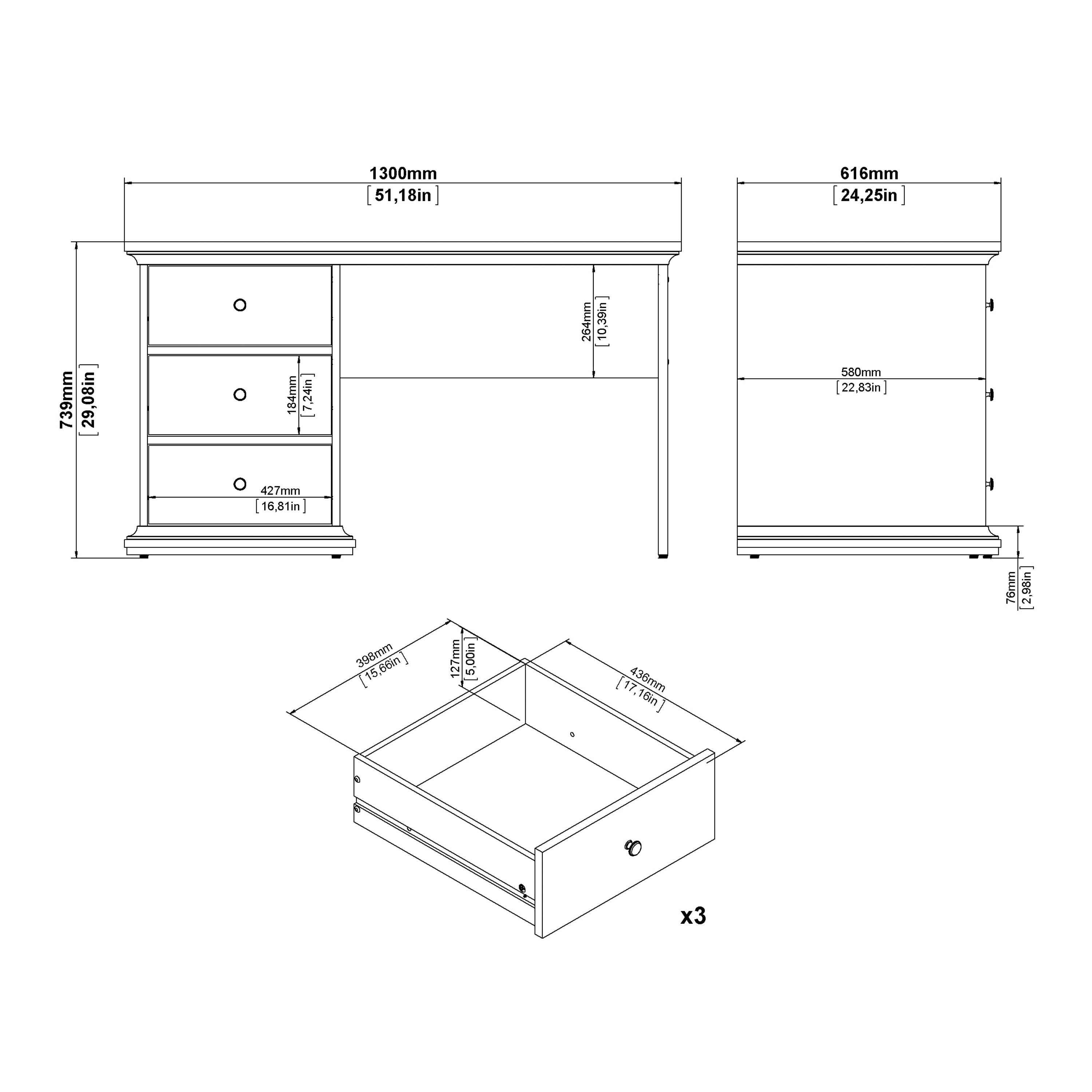Paris Tall Bookcase in Matt Grey