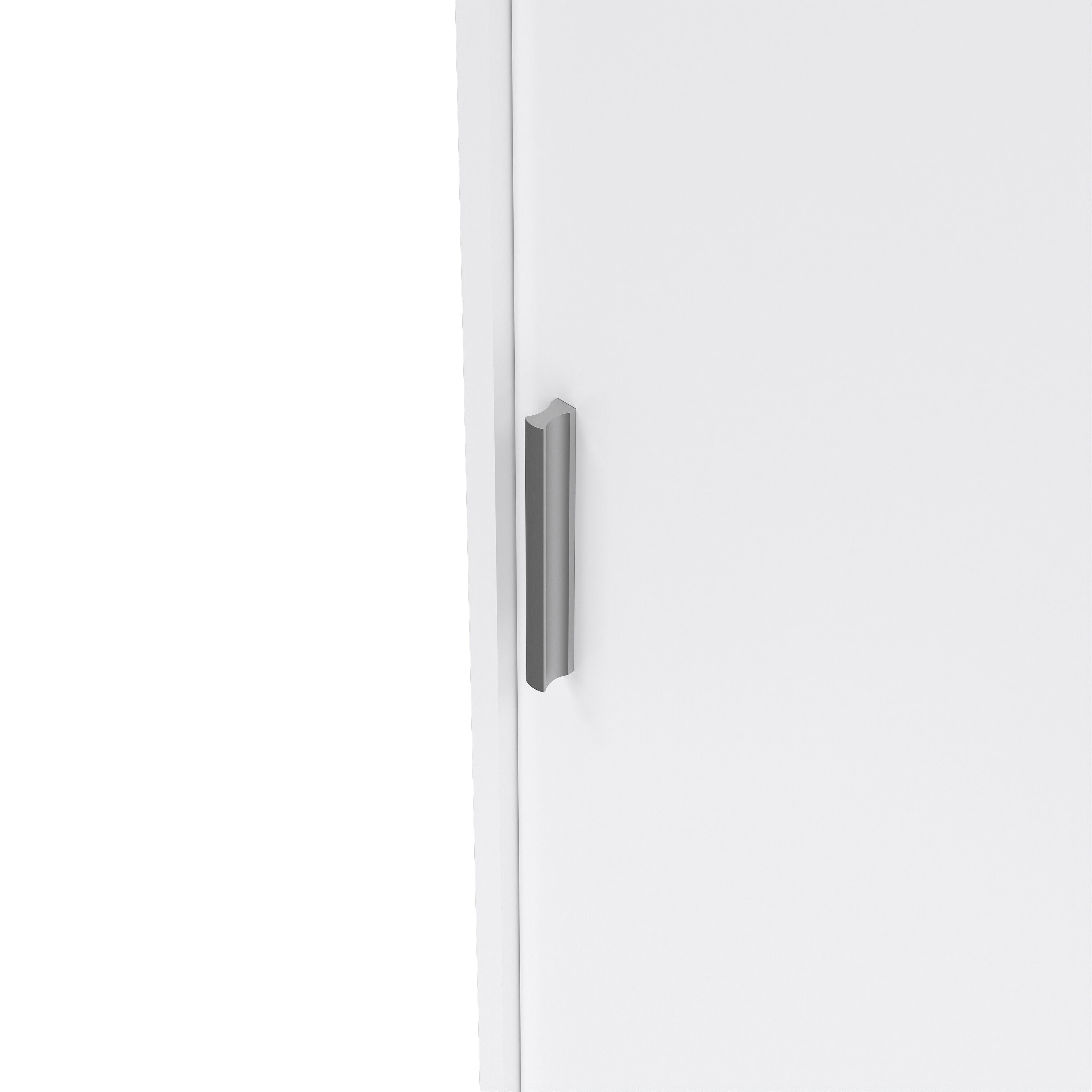 Naia Wardrobe with 2 Sliding Doors 1 Door 3 Drawers in White High Gloss