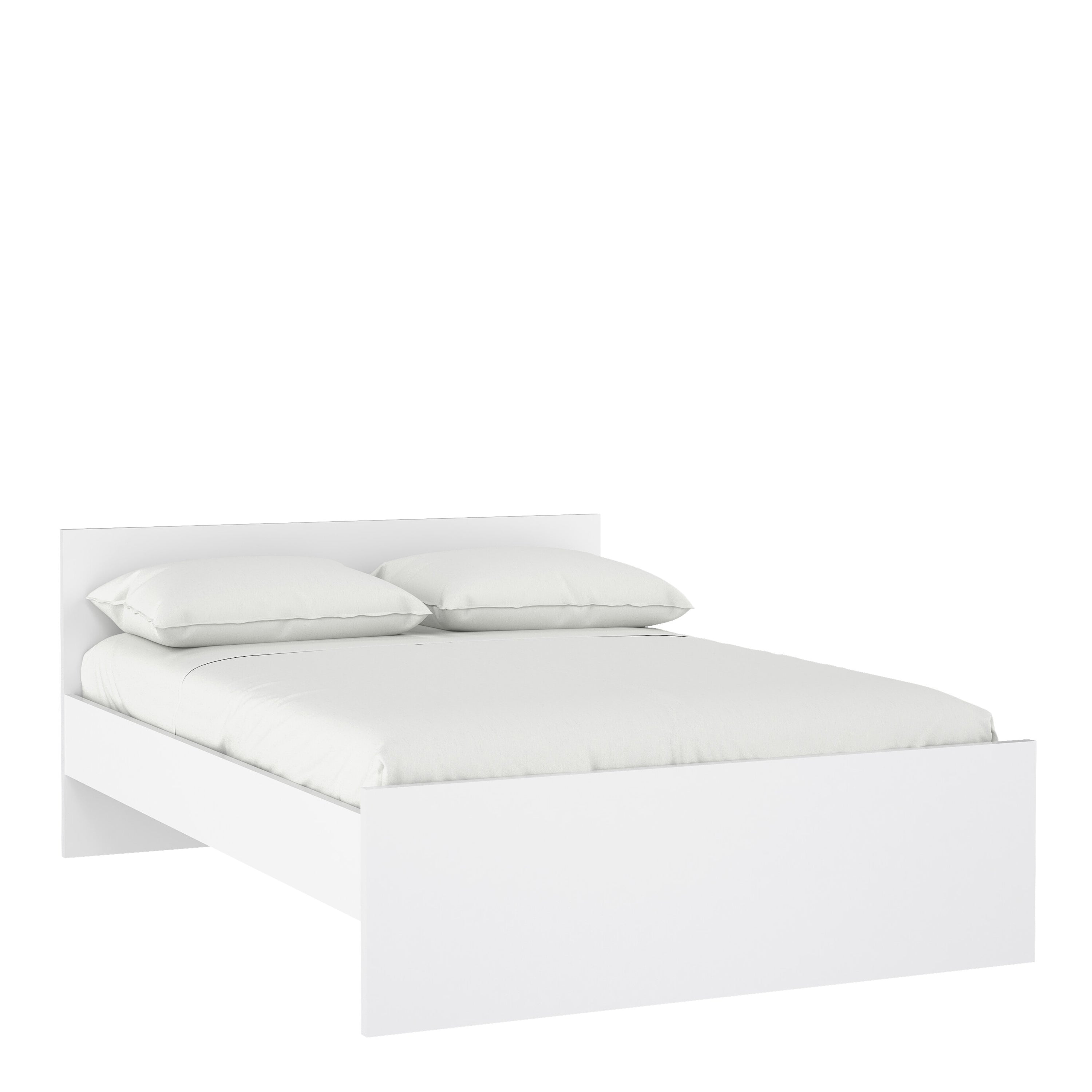 Naia Double Bed 4ft6 (140 x 190) in White High Gloss
