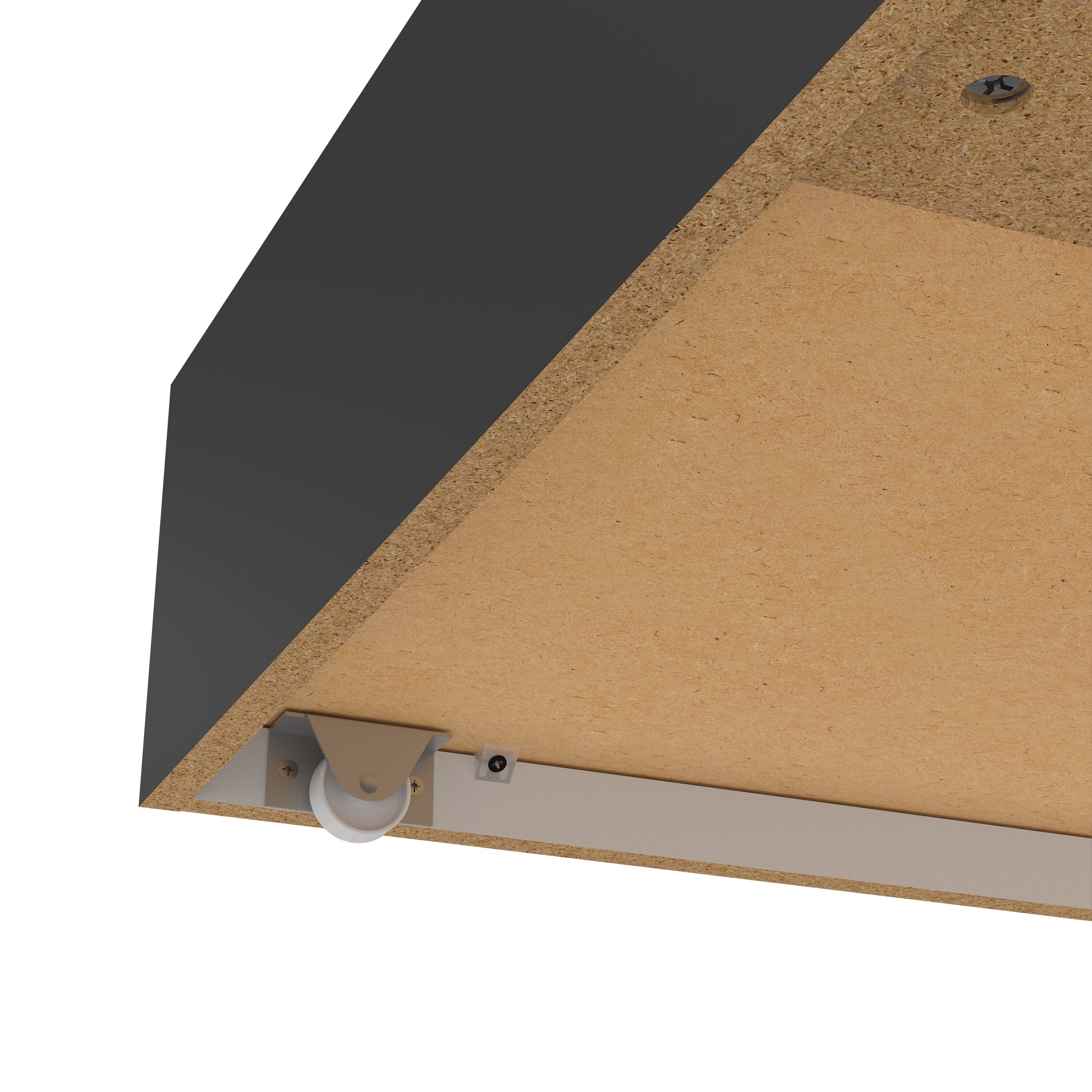 Naia Set of 2 Underbed Drawers (for Single or Double Beds) in Black Matt