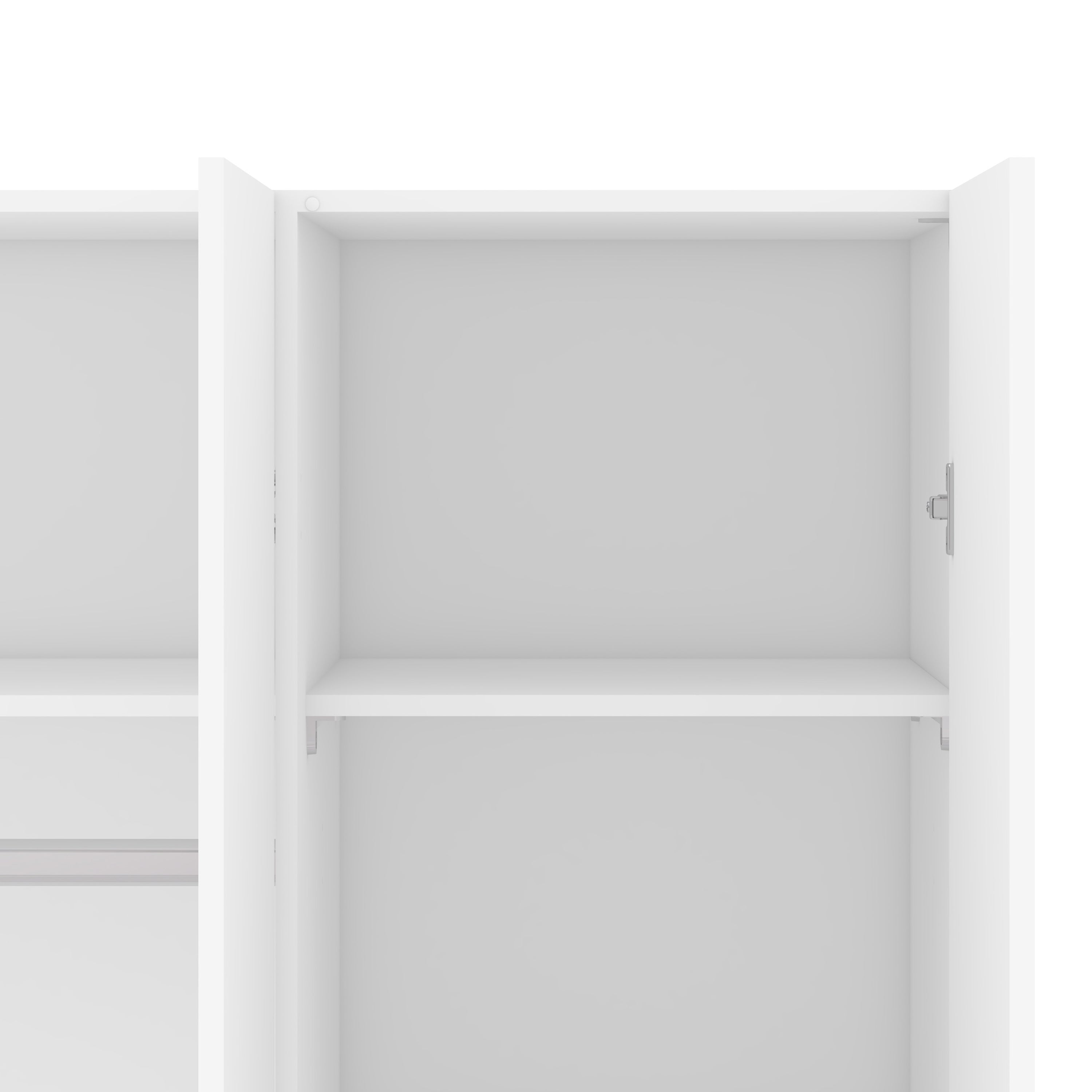 Space Wardrobe 3 Doors White 1750