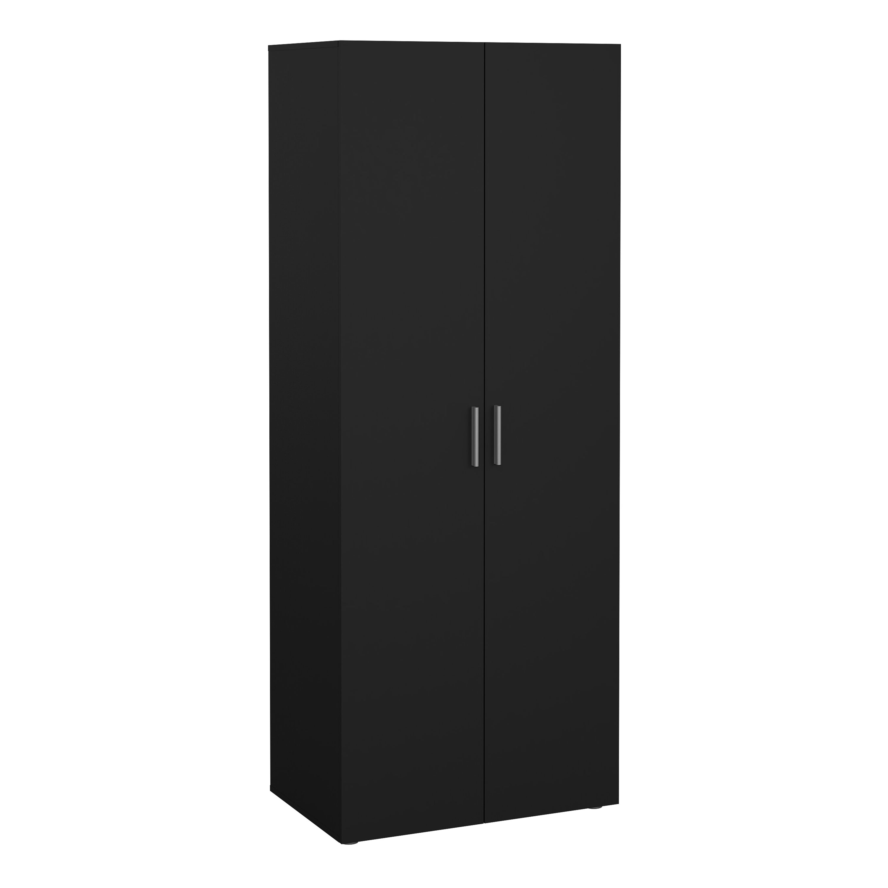 Pepe Package - Bedside 2 Drawers + Chest of 4 Drawers + Wardrobe with 2 Doors in Black