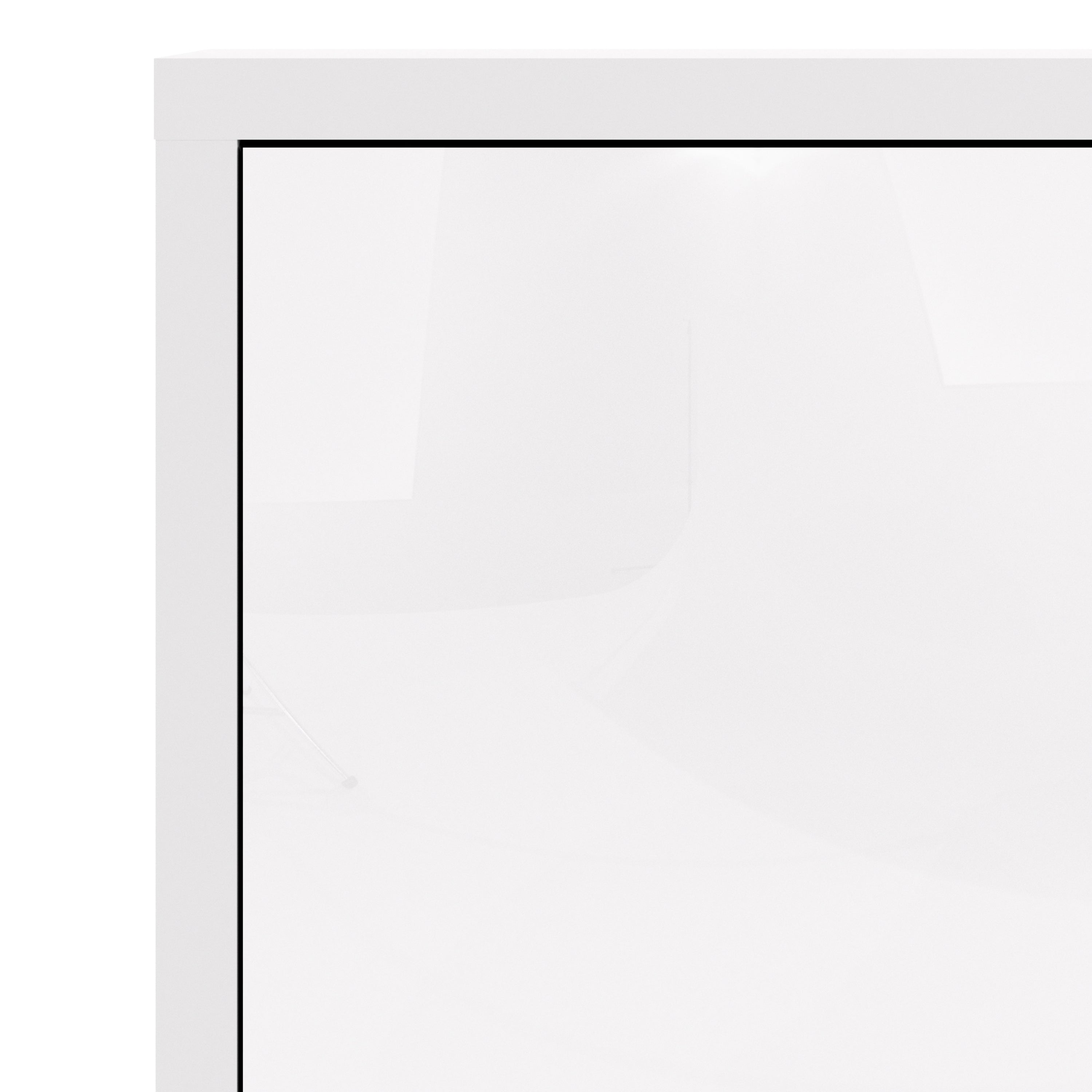 Prima Bookcase 2 Shelves with 2 Doors in White