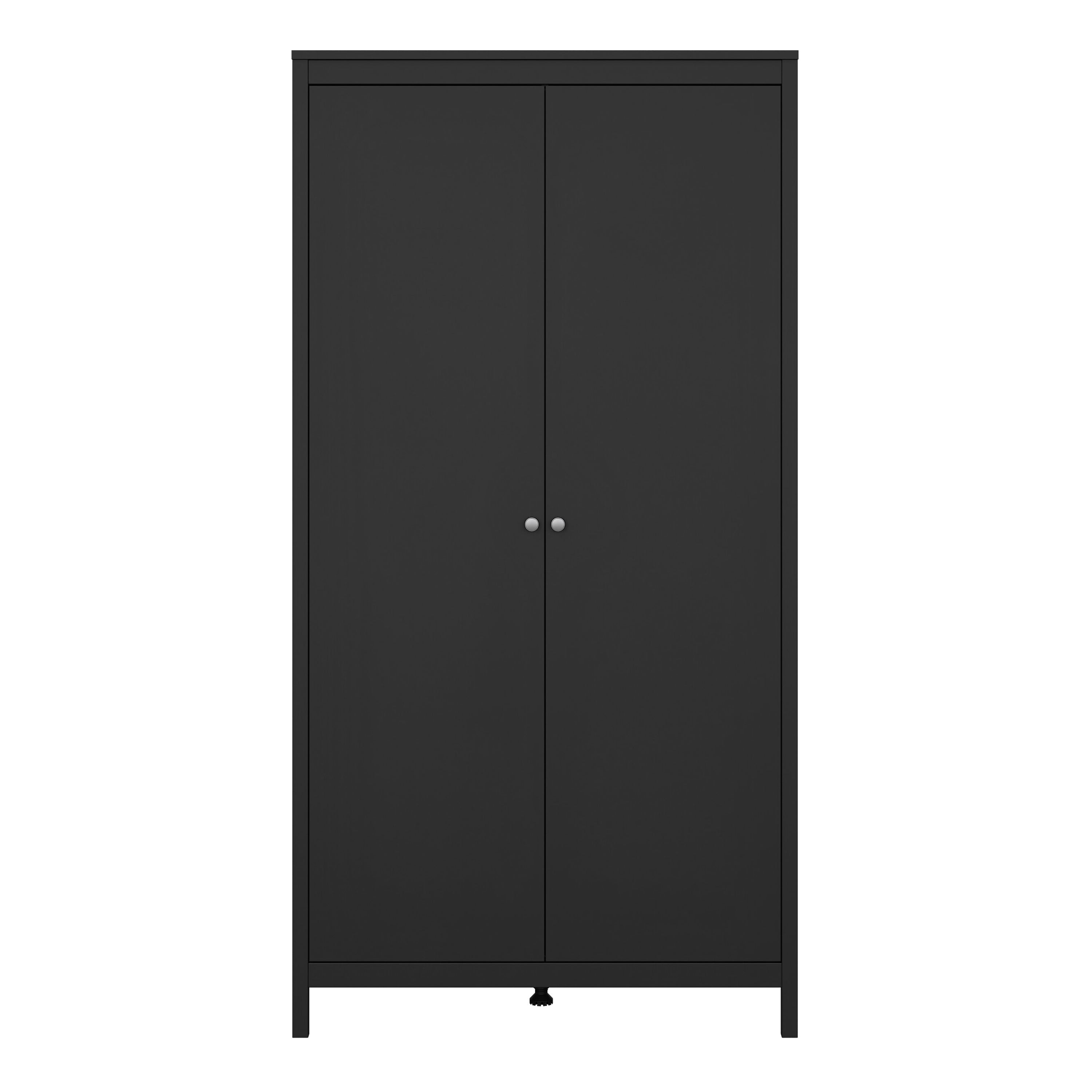 Madrid Wardrobe with 2 Doors in Matt Black