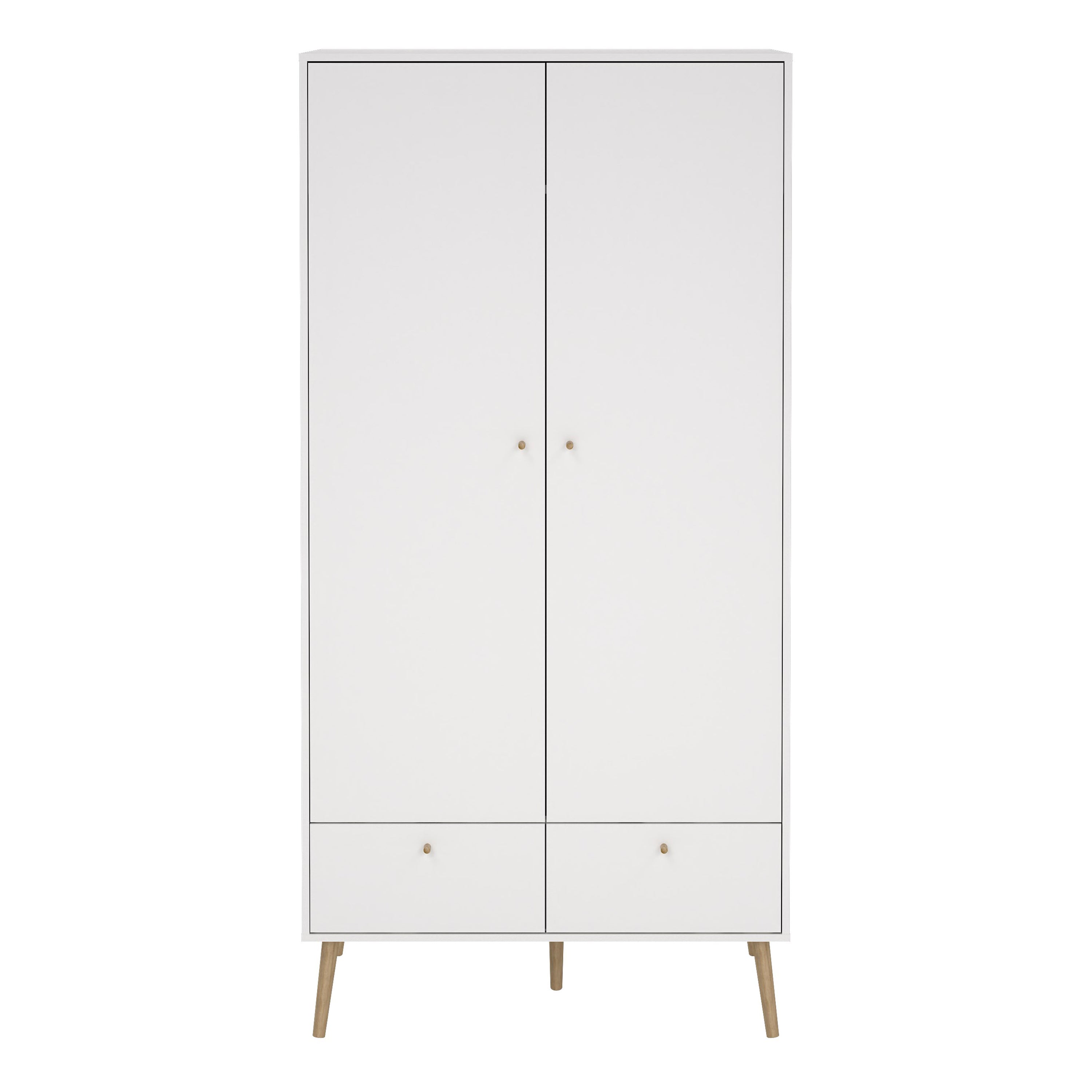 Cumbria Wardrobe with 2 Doors + 2 Drawers White