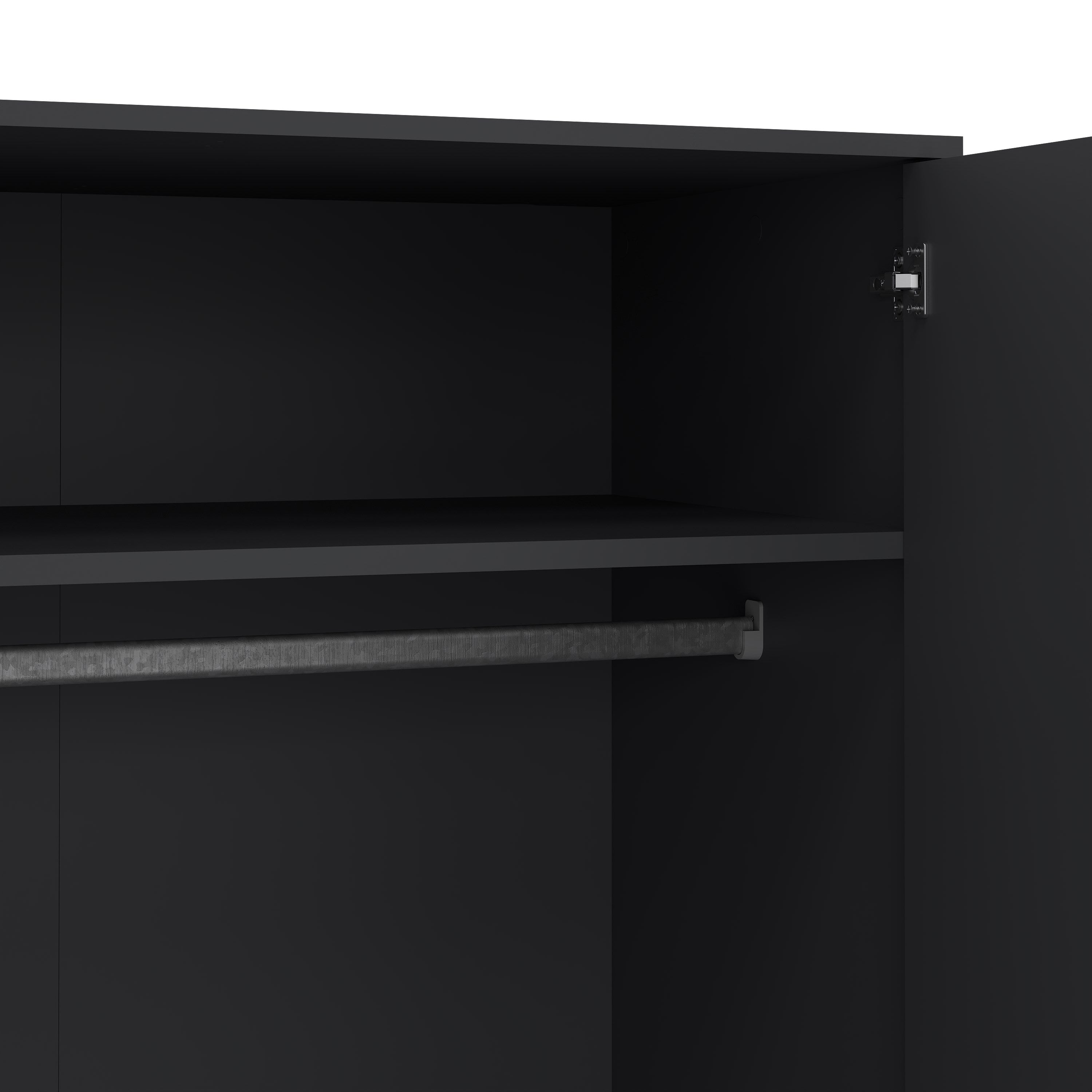 Cumbria Wardrobe with 2 Doors + 2 Drawers Dark Grey