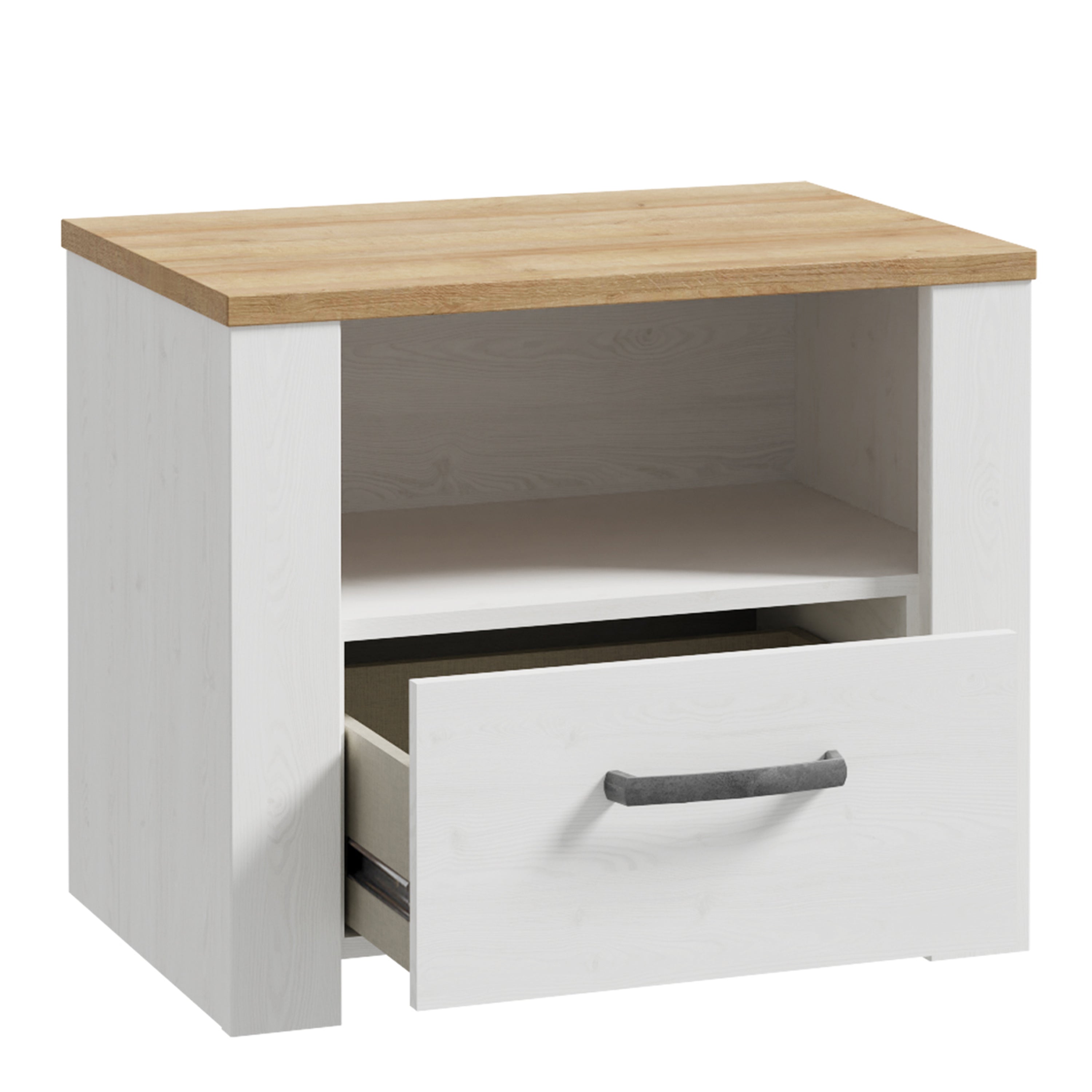 Bohol 1 Drawer Bedside I n Navy Oak