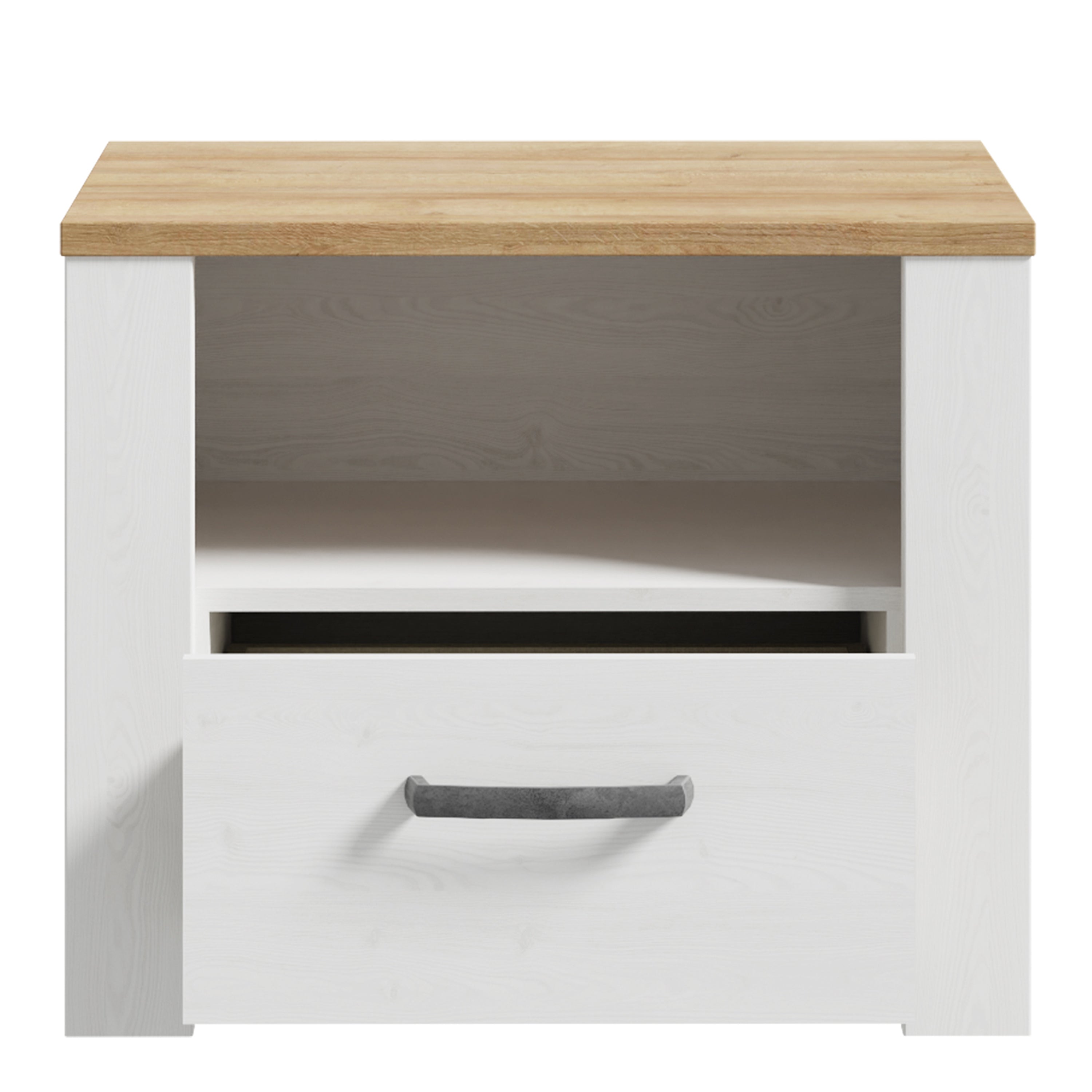Bohol 1 Drawer Bedside I n Navy Oak