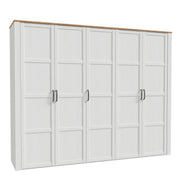 Bohol 5 Door Wardrobe in Riviera Oak/White