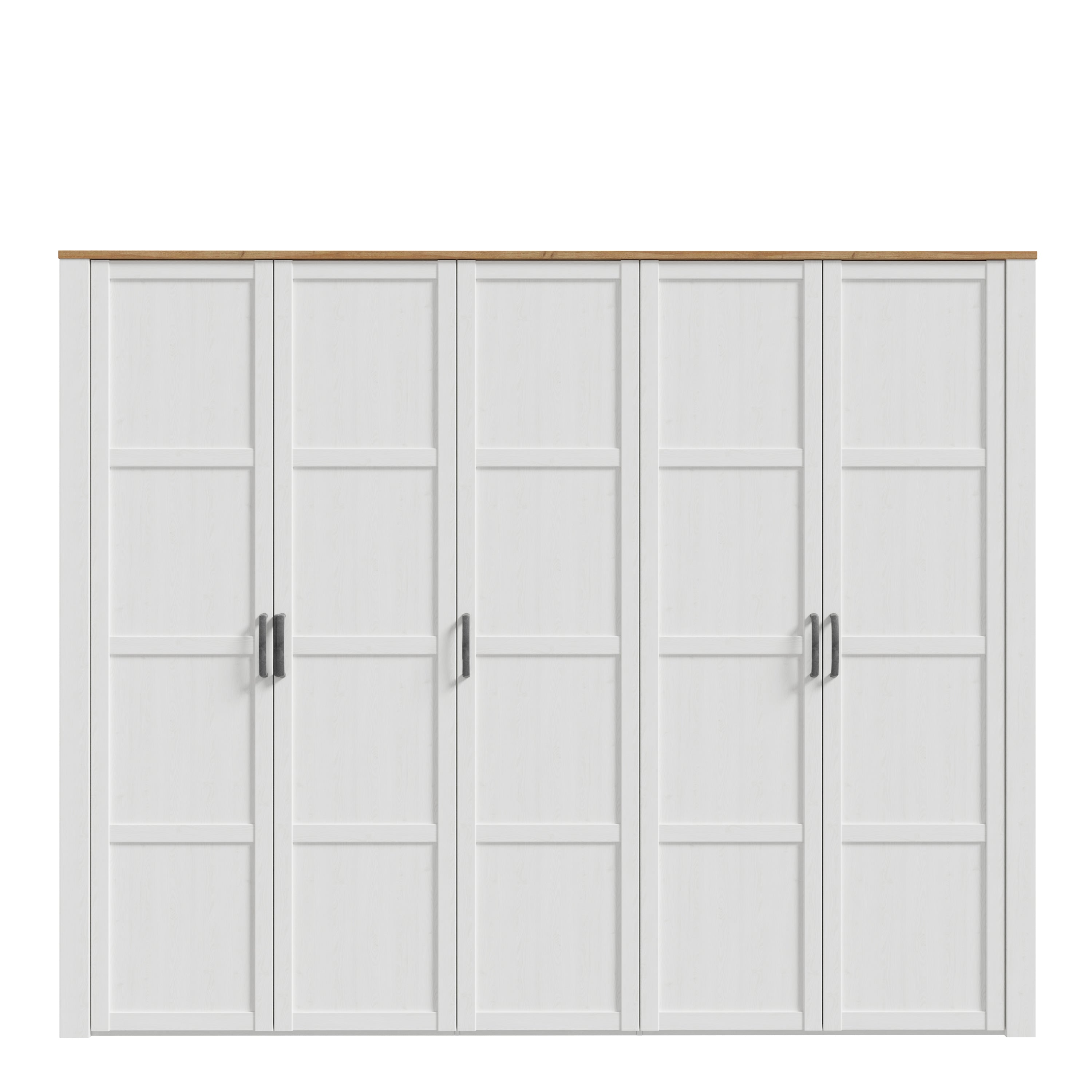 Bohol 5 Door Wardrobe in Riviera Oak/White