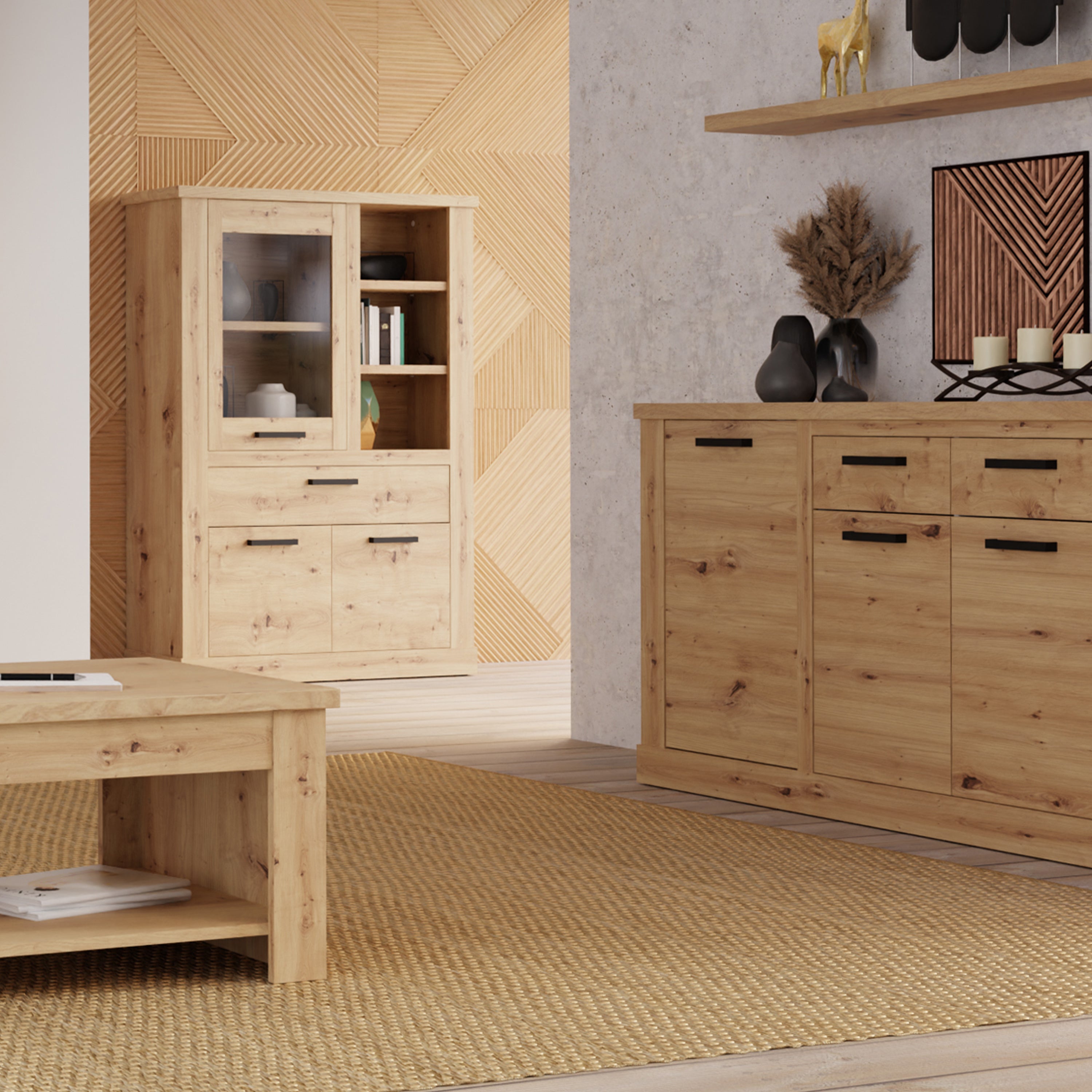 Corona Display Cabinet in Artisan Oak