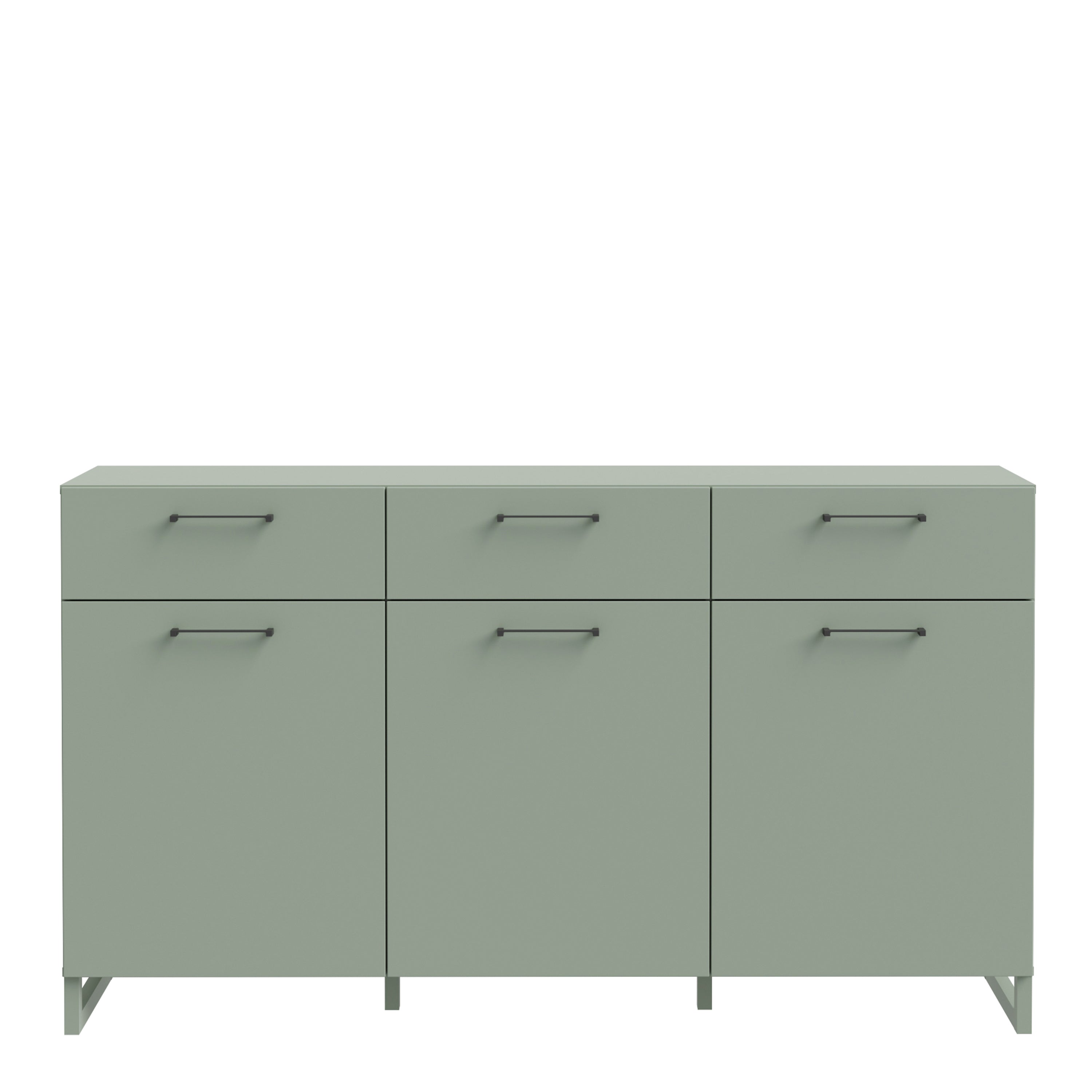 Sali 3 Door 3 Drawer Chest in Sage Green
