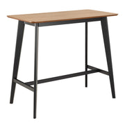 Roxby Bar Table in Oak & Black