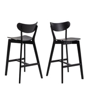 Roxby Bar Stool in Black Set of 2