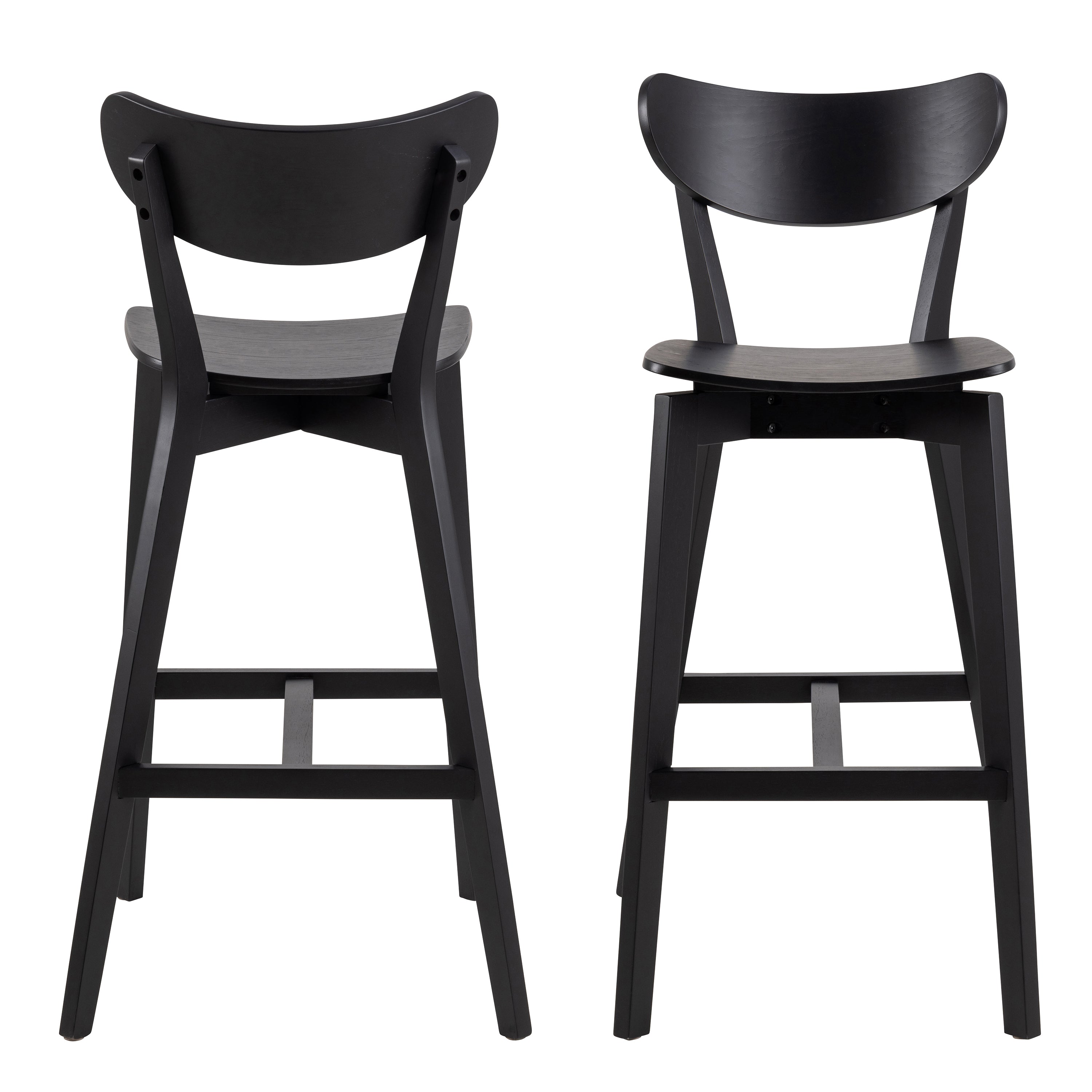 Roxby Bar Stool in Black Set of 2