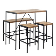 Bahamas Bar Table Set in Black and Oak