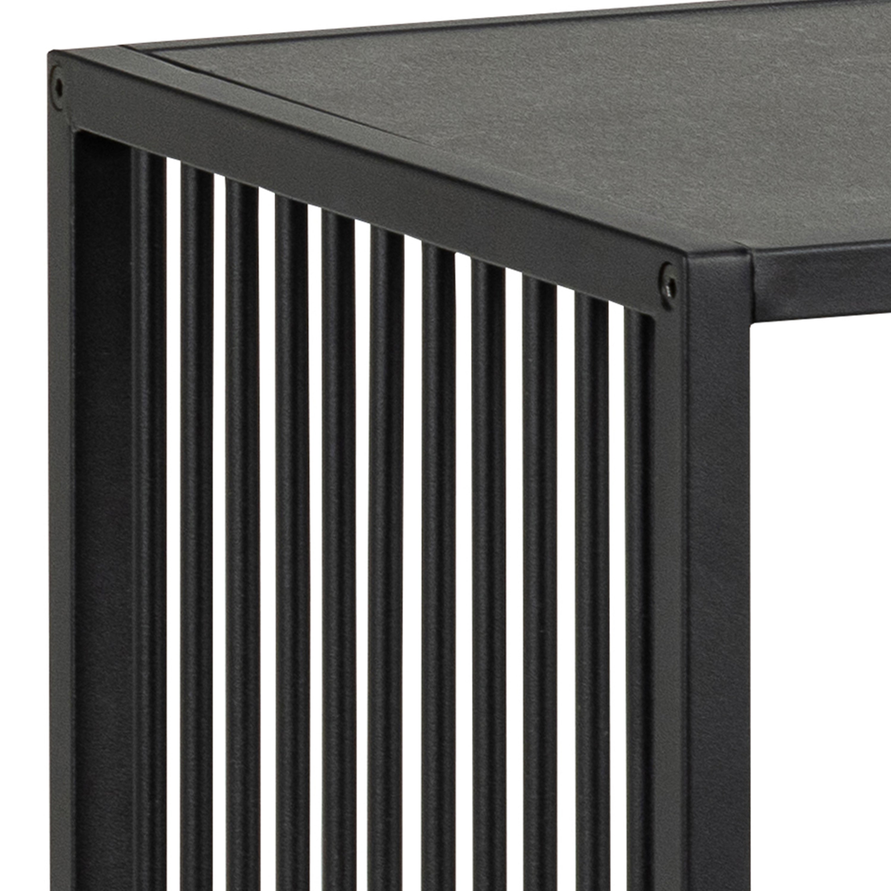 Strington Bookcase with 2 Shelves in Black