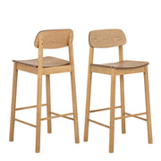 Barlow Bar Stool in Matt Oak Set of 2