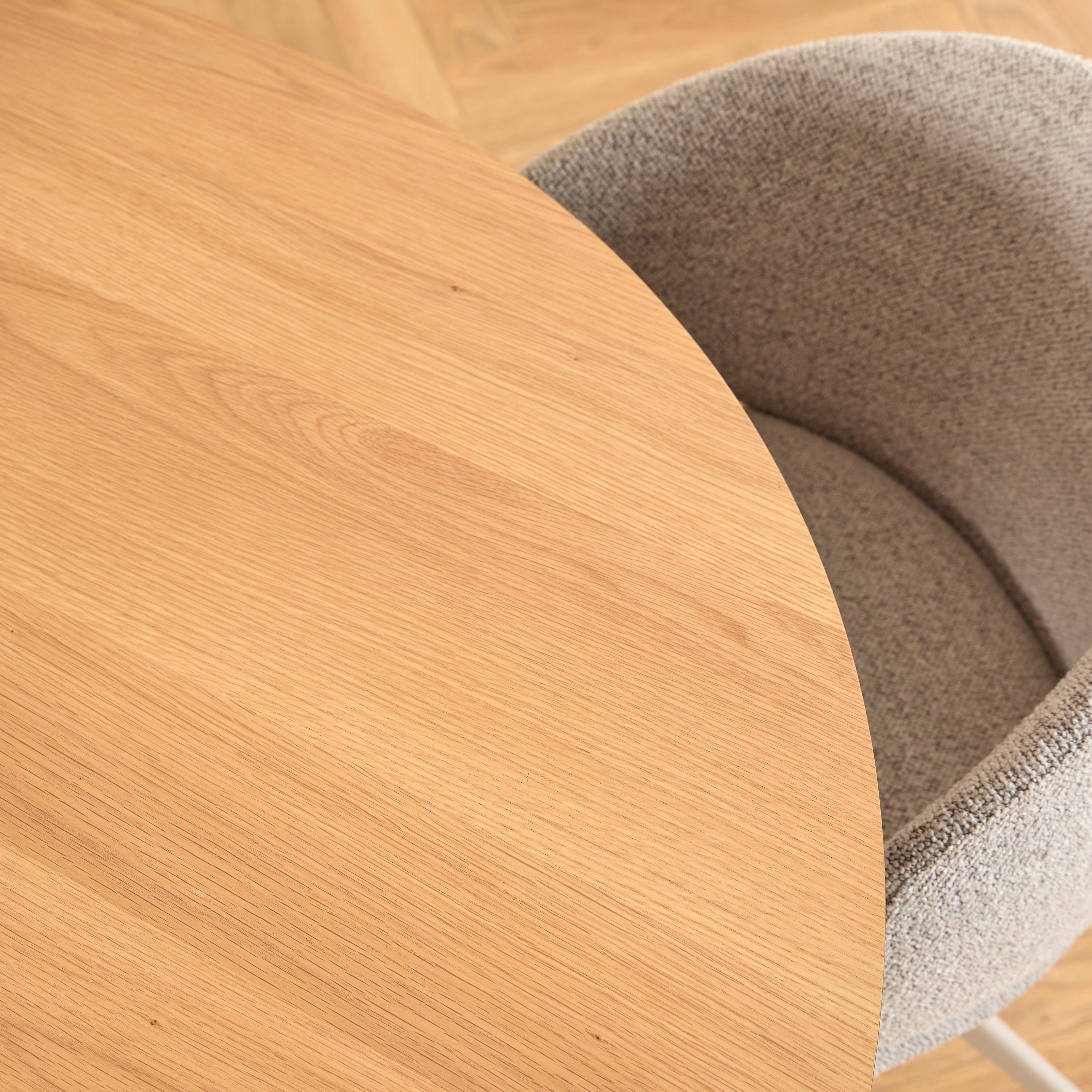 Ella Swivel Beige Dining Chair