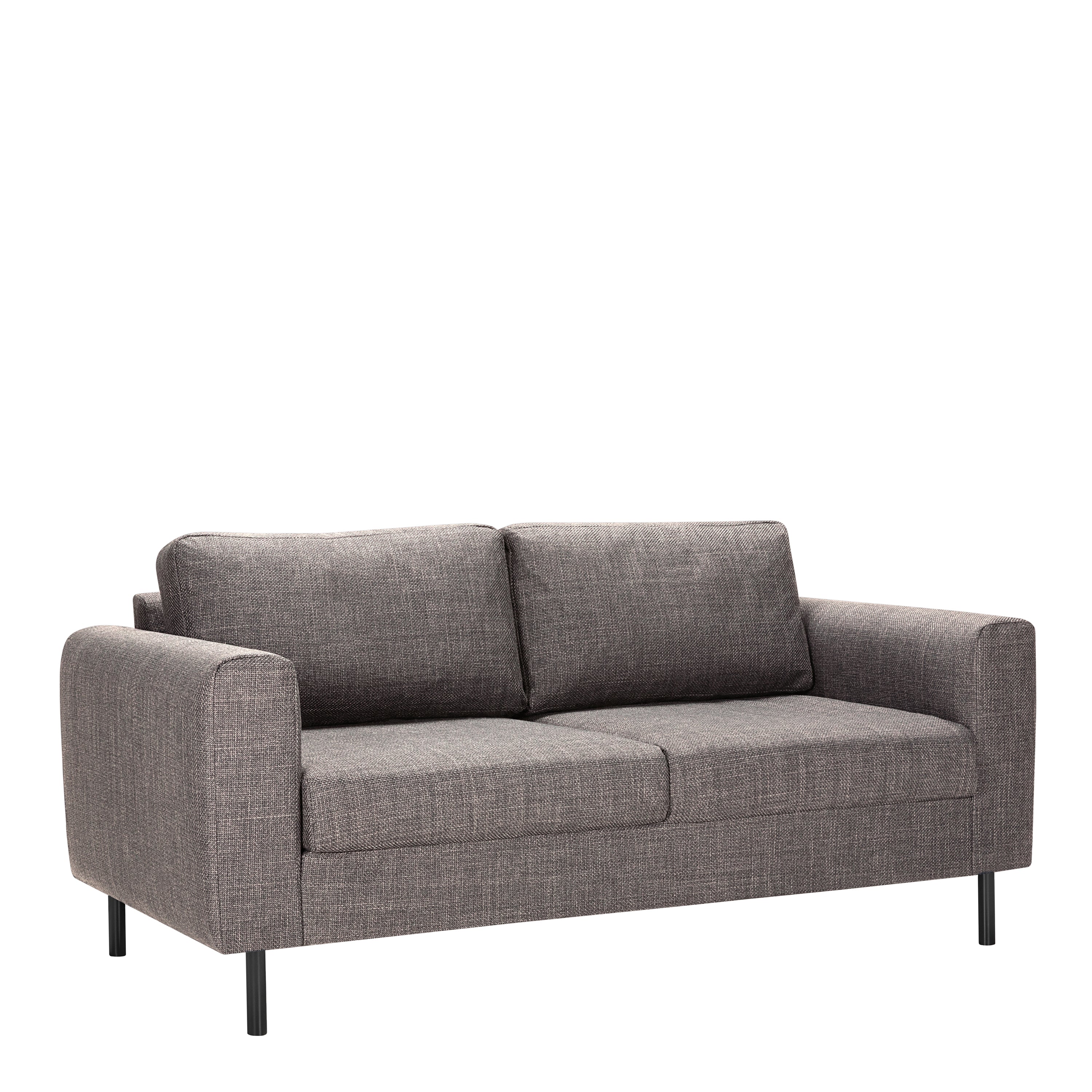 Omaha 2 Seater Sofa in Light Grey Brown Fabric