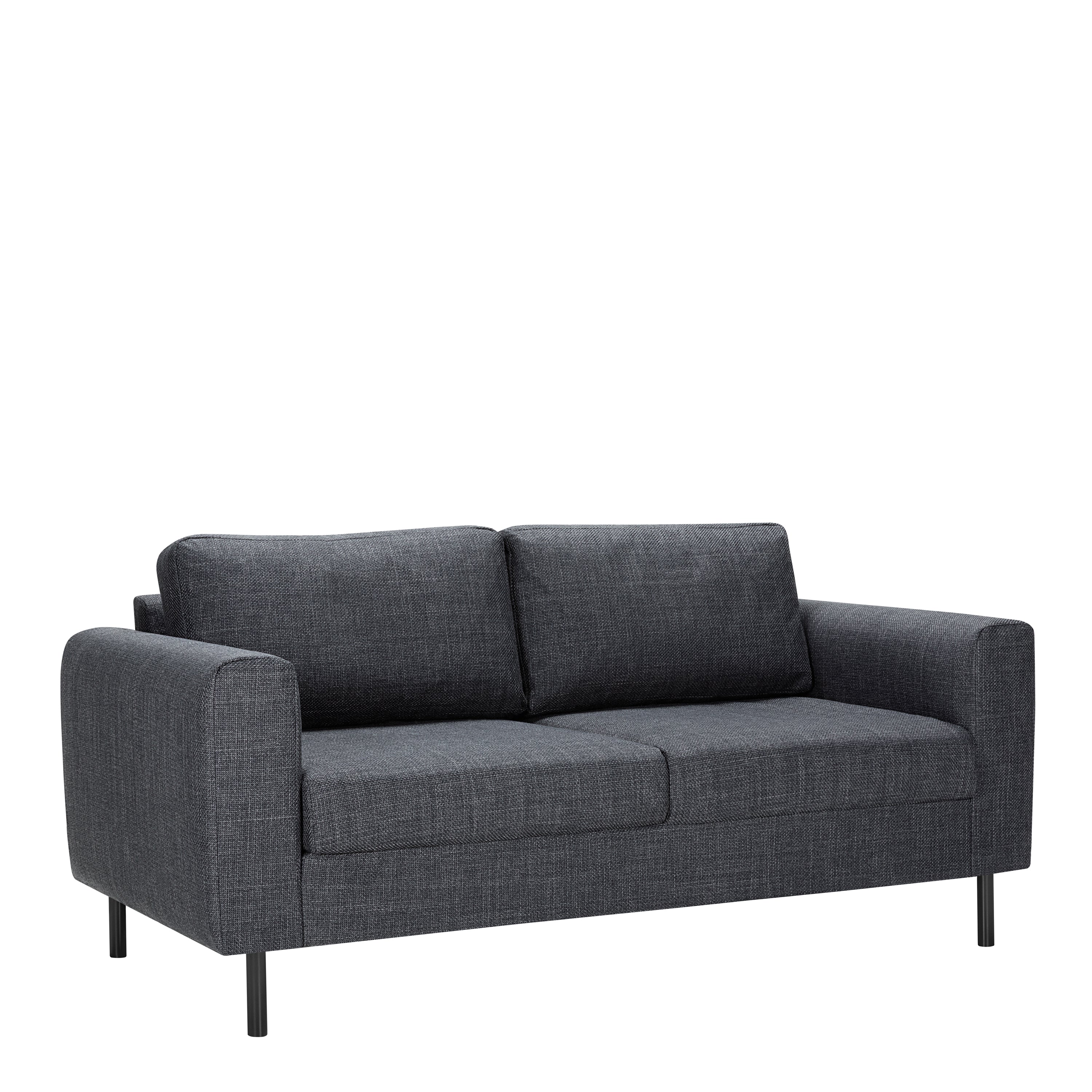 Omaha Set of 2 x 2 Seater Sofas in Basel Dark Grey Fabric