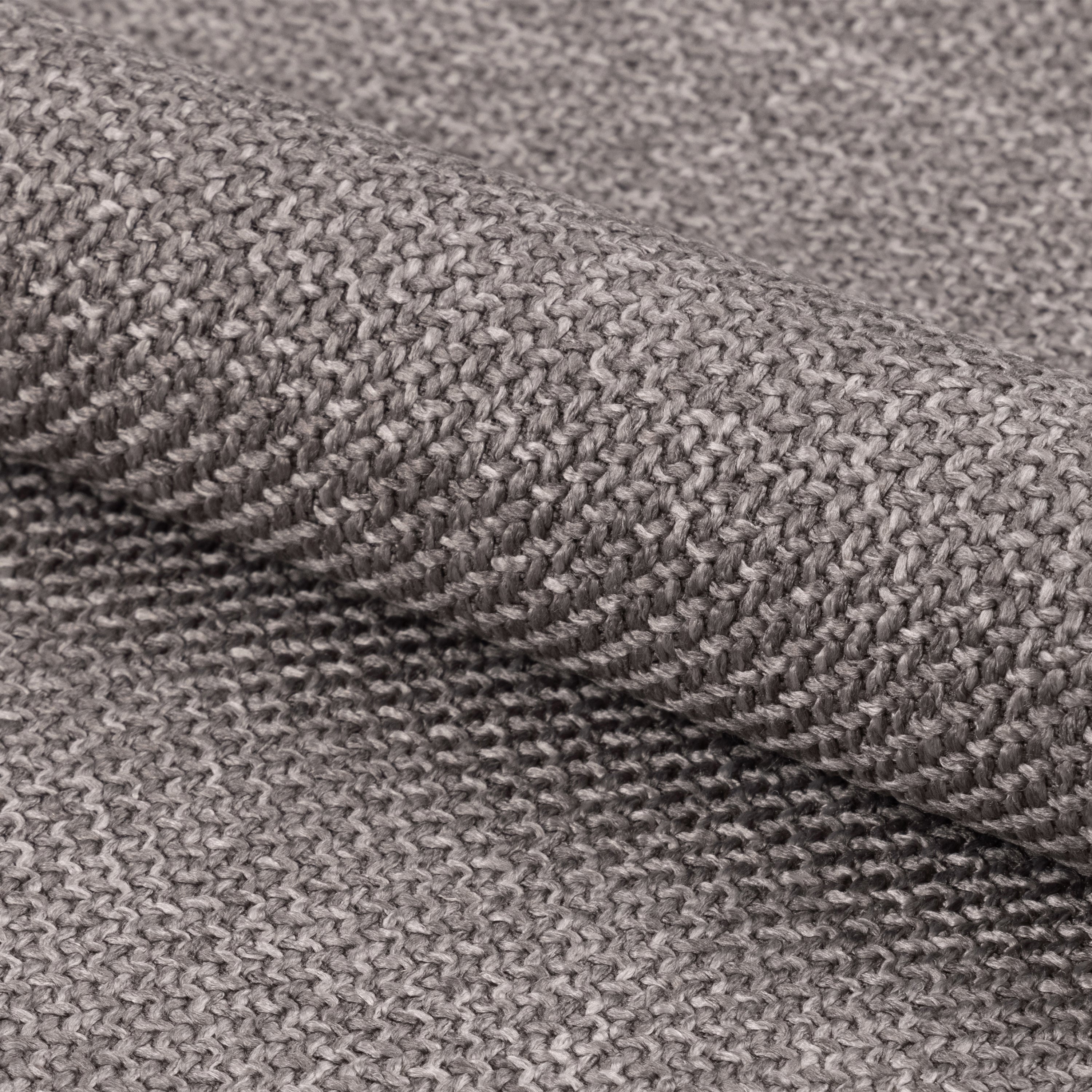 Omaha Set of 2 x 2 Seater Sofas in Basel Light Grey Brown Fabric