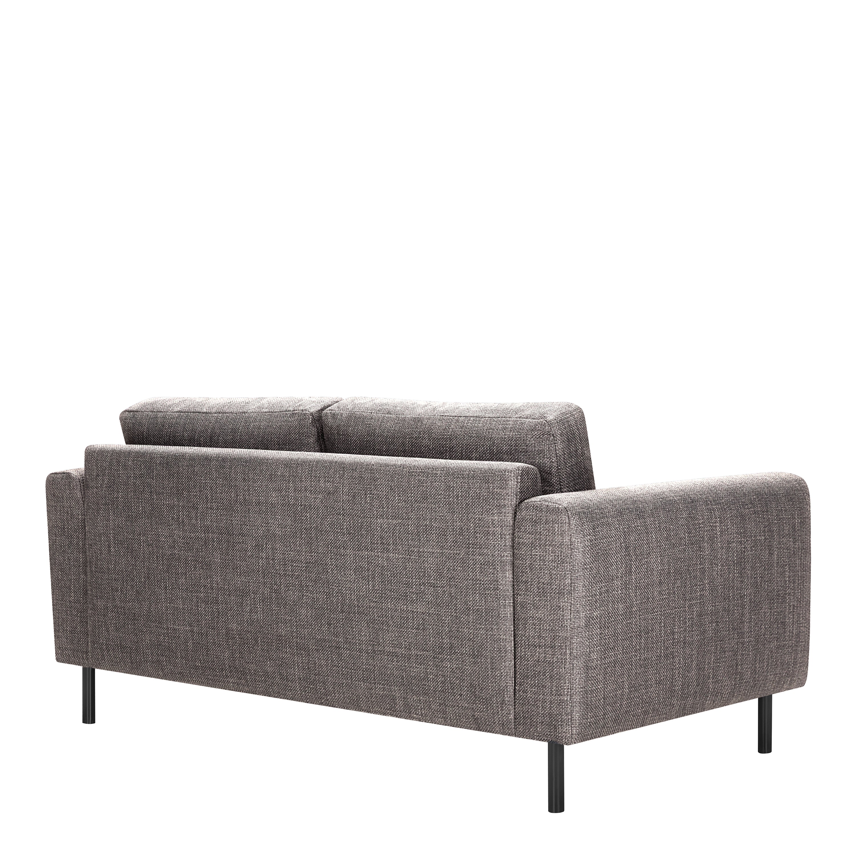 Omaha Set of 2 x 2 Seater Sofas in Basel Light Grey Brown Fabric