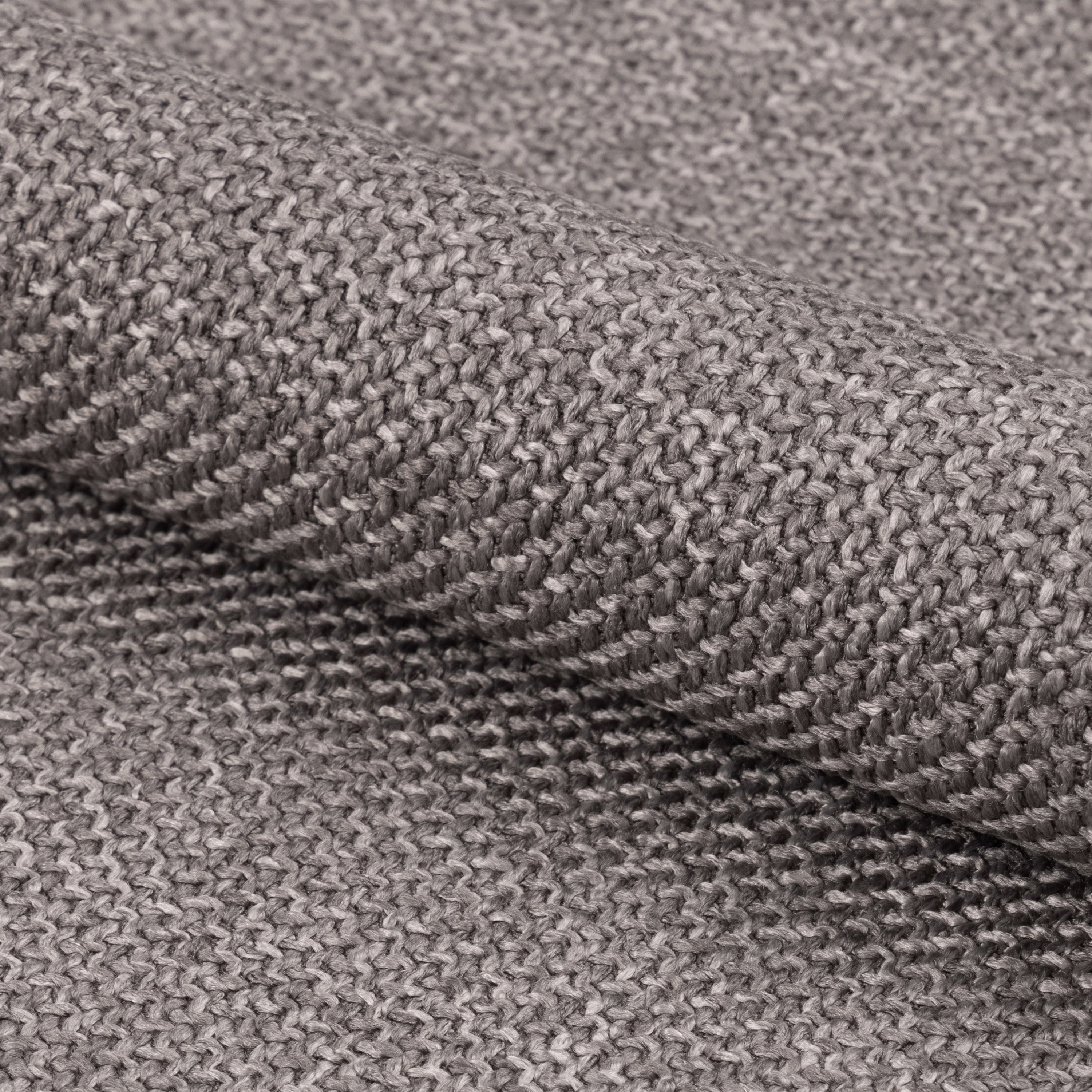 Omaha Set of 2 x 3 Seater Sofas in Basel Light Grey Brown Fabric