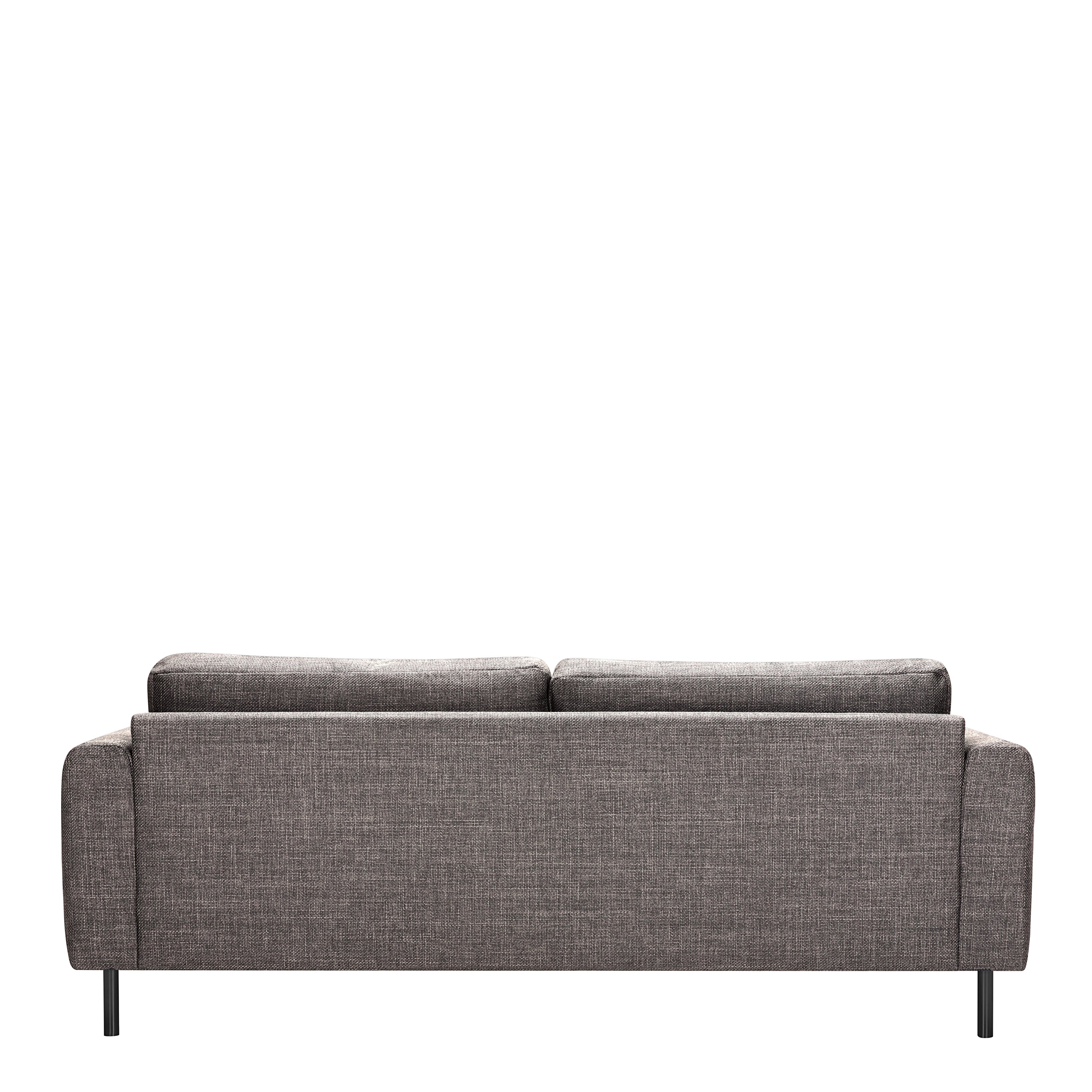 Omaha Set of 2 x 3 Seater Sofas in Basel Light Grey Brown Fabric