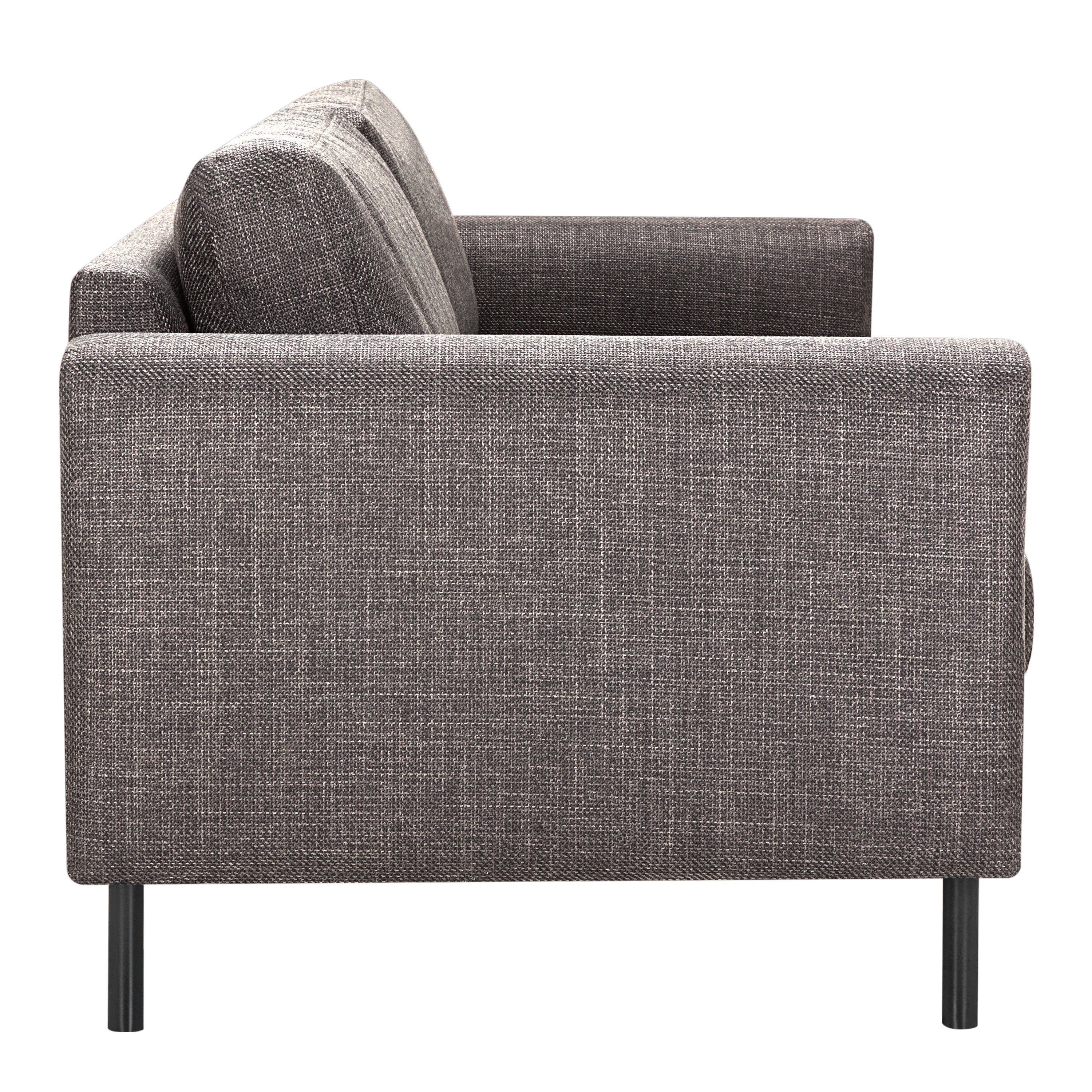 Omaha Set of 2 x 3 Seater Sofas in Basel Light Grey Brown Fabric