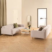 Westham Set of 2 x 3 Seater Sofas in Fay Beige Fabric