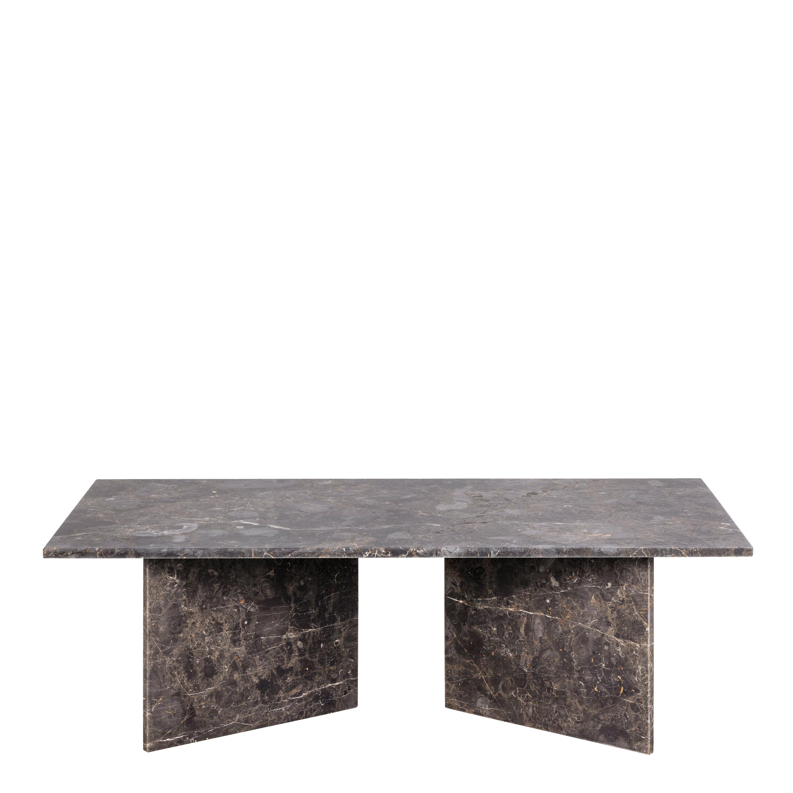 Vega Rectangular Coffee Table with Marron Marble Top 140cm