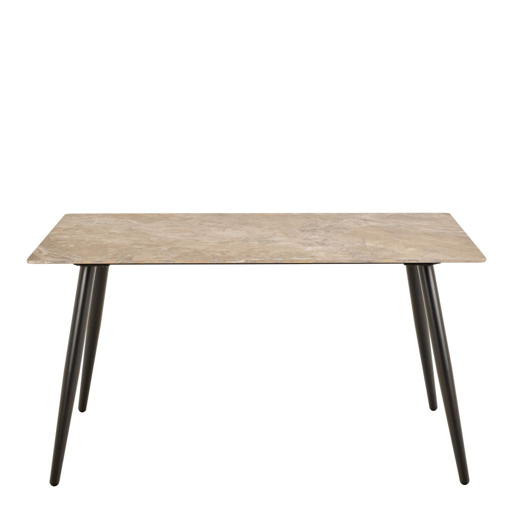 Wicklow Ceramic Dining Table Brown/Black